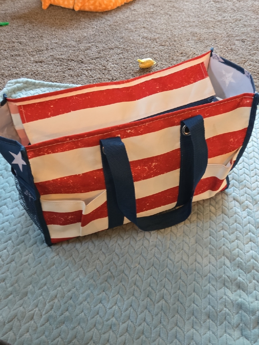 Patriotic Striped Tote Bag
